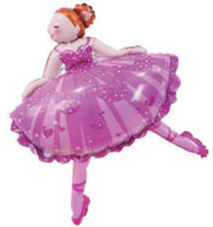 Girl Theme Ballet Girl Aluminum Foil Balloon