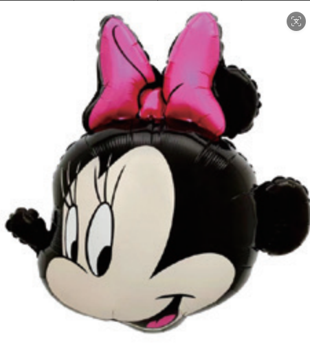 Animal Theme Bow Mickey Mouse Head Shaped Balloon