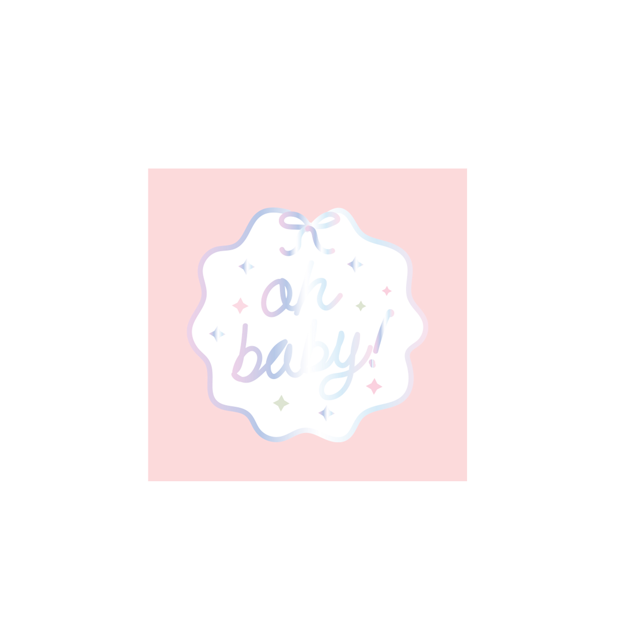 Gender Reveal Theme Pink Napkin