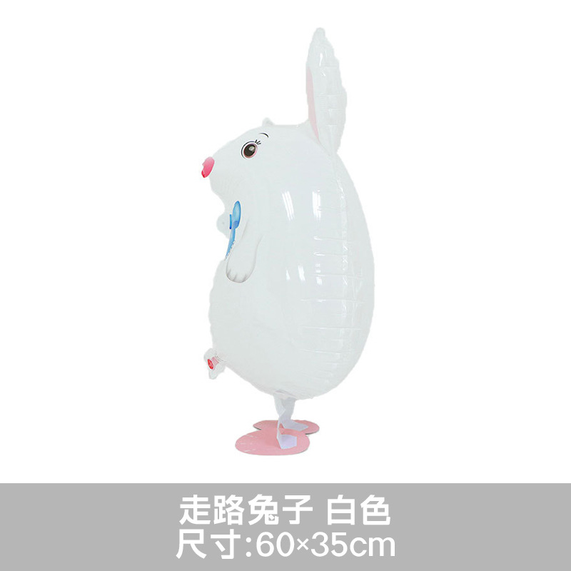 Animal Theme Walking White Rabbit Shaped Balloon