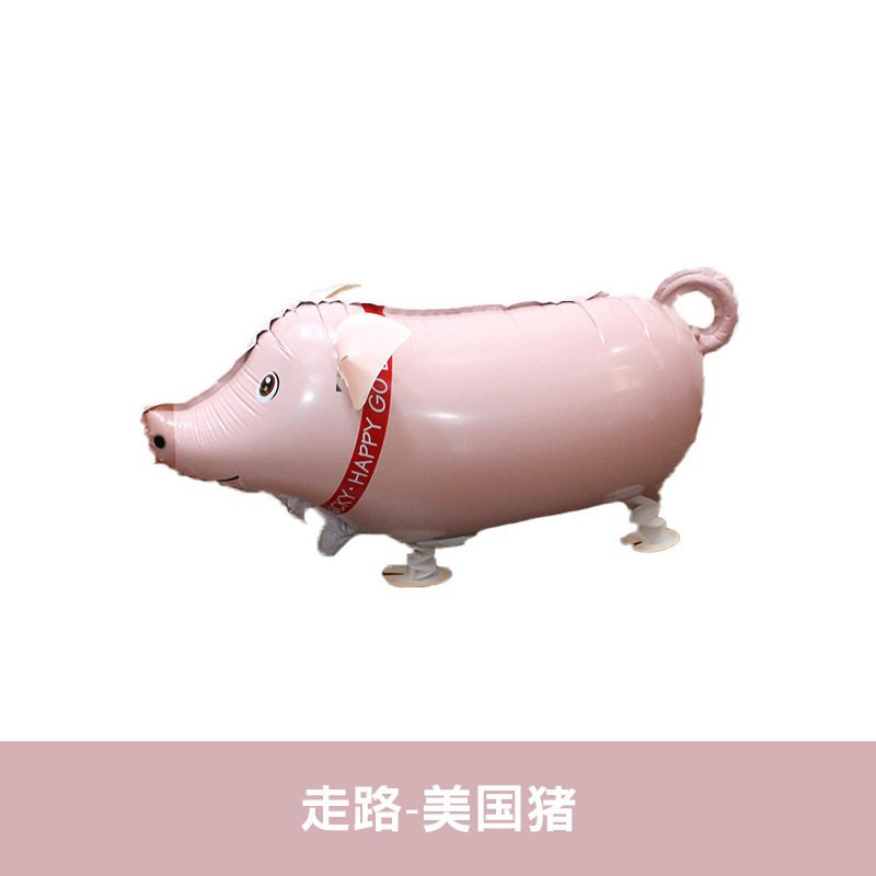 Animal Theme Walking Pink Pig Shaped Balloon