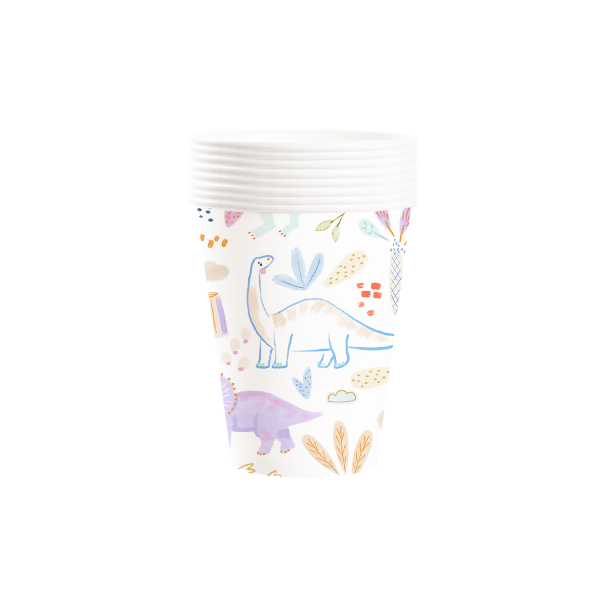 Dinosaur Theme Beige Paper Cup