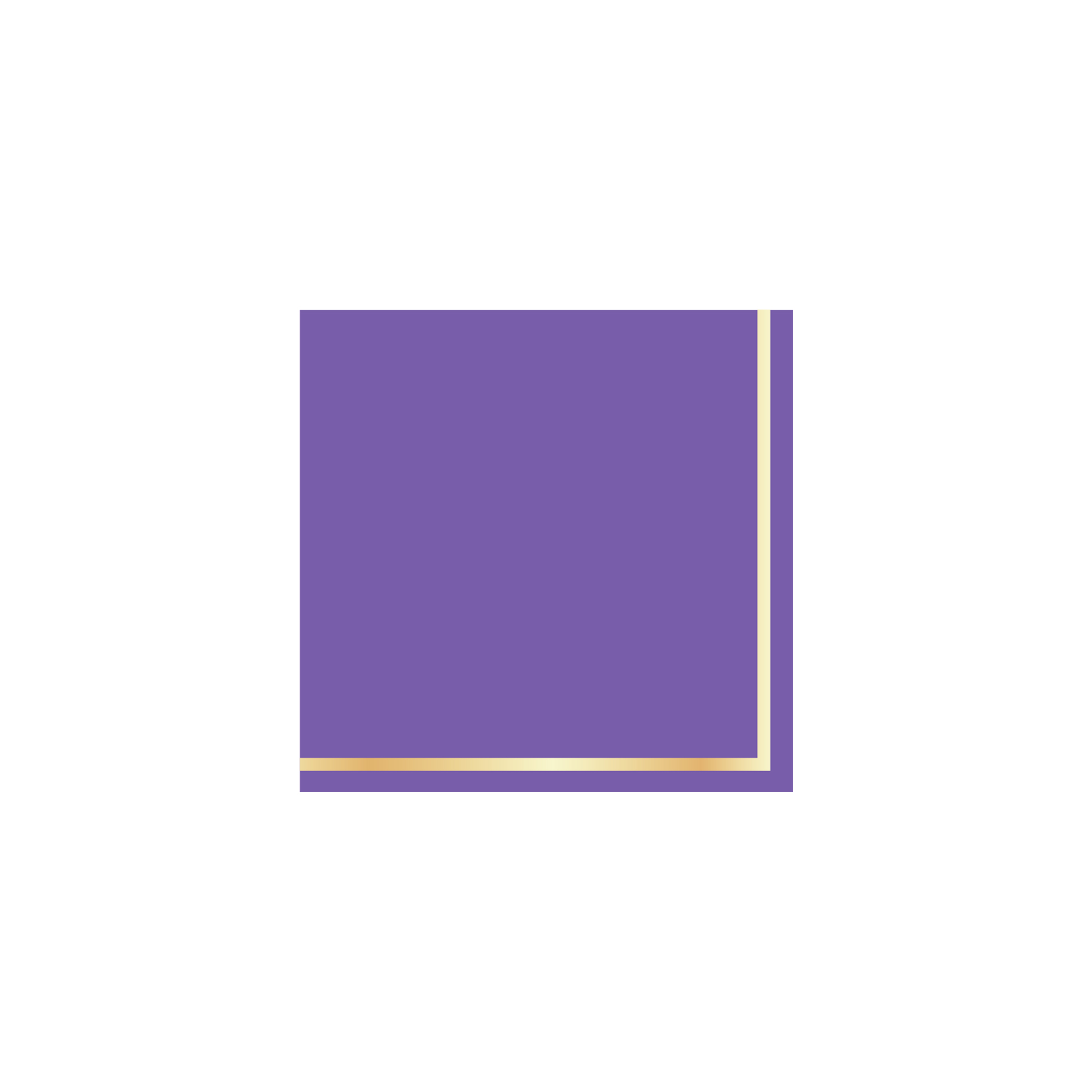 Solid Color Theme Purple Gold Foil Napkin
