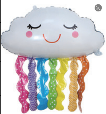 Children Theme Tassel White Cloud Foil Balloon