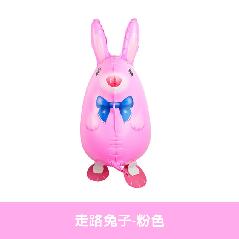 Animal Theme Walking Pink Rabbit Shaped Balloon