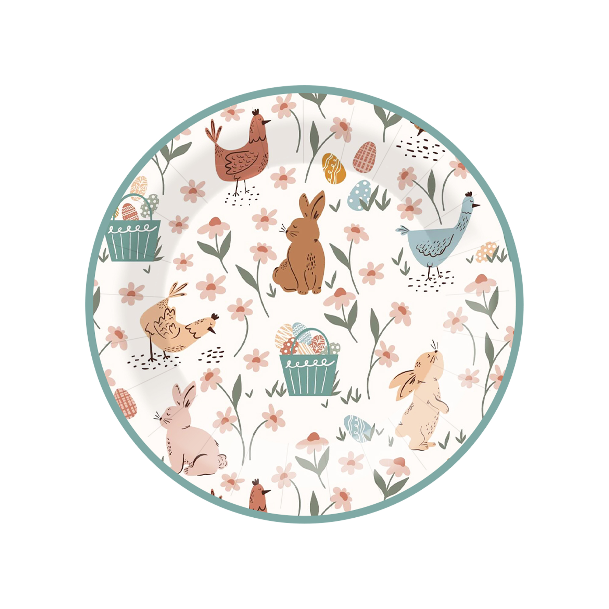 Easter Theme Round Shape Dinner Plate