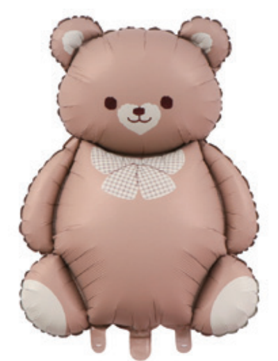 Children Theme Milk Coffee Color Bear Latex Balloon