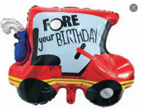 Children Theme Golfcart Foil Balloon
