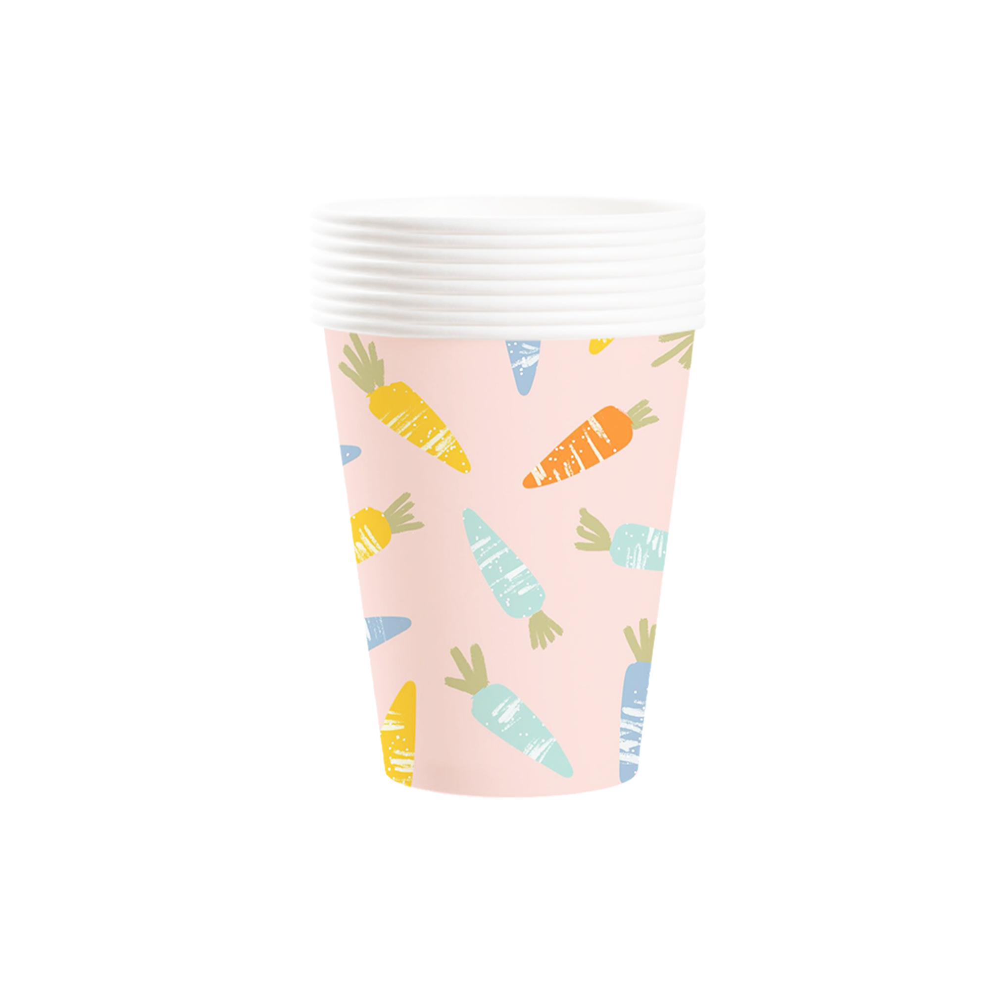 Easter Theme Light Pink Carrot Paper Cup