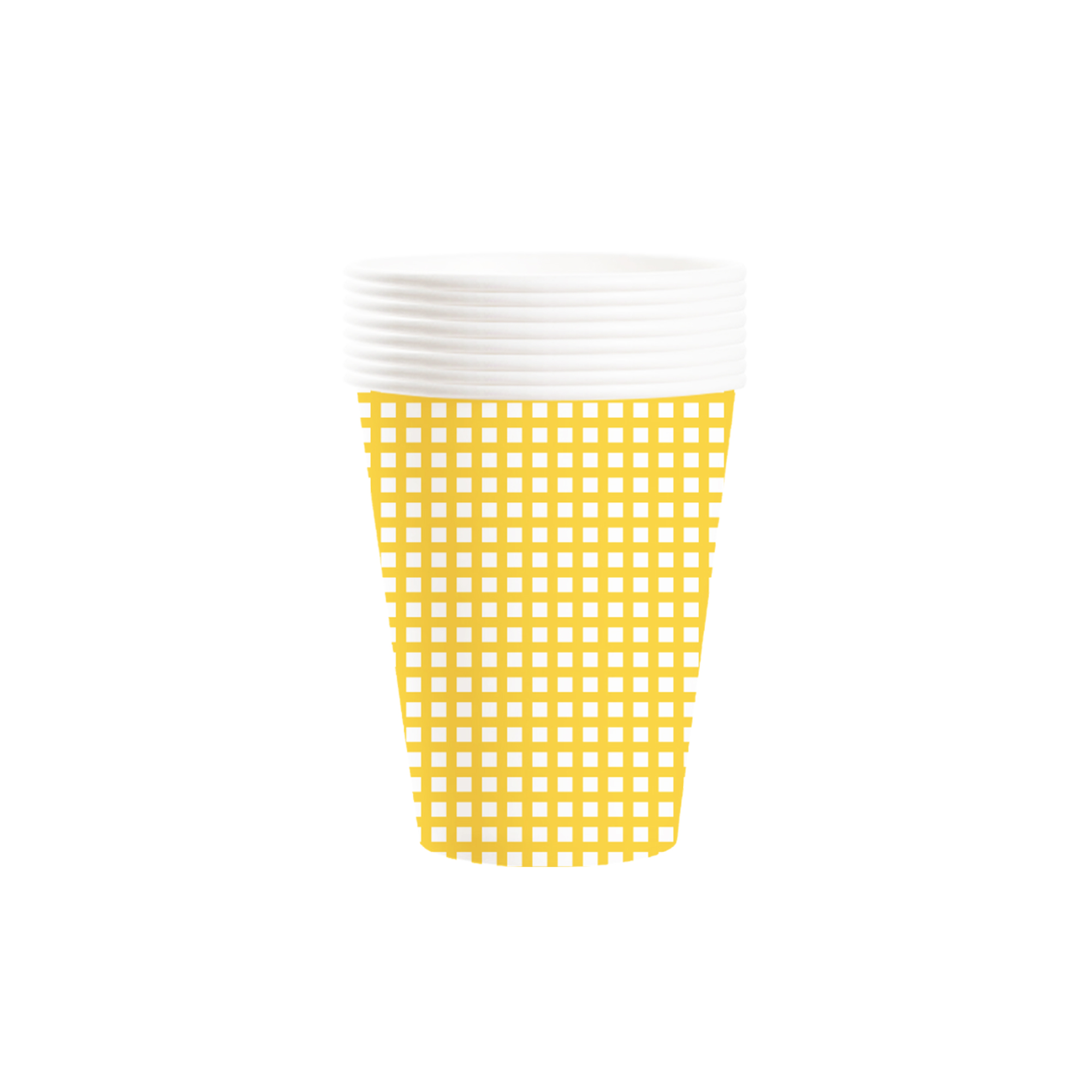 Easter Theme Yellow Grid Paper Cup