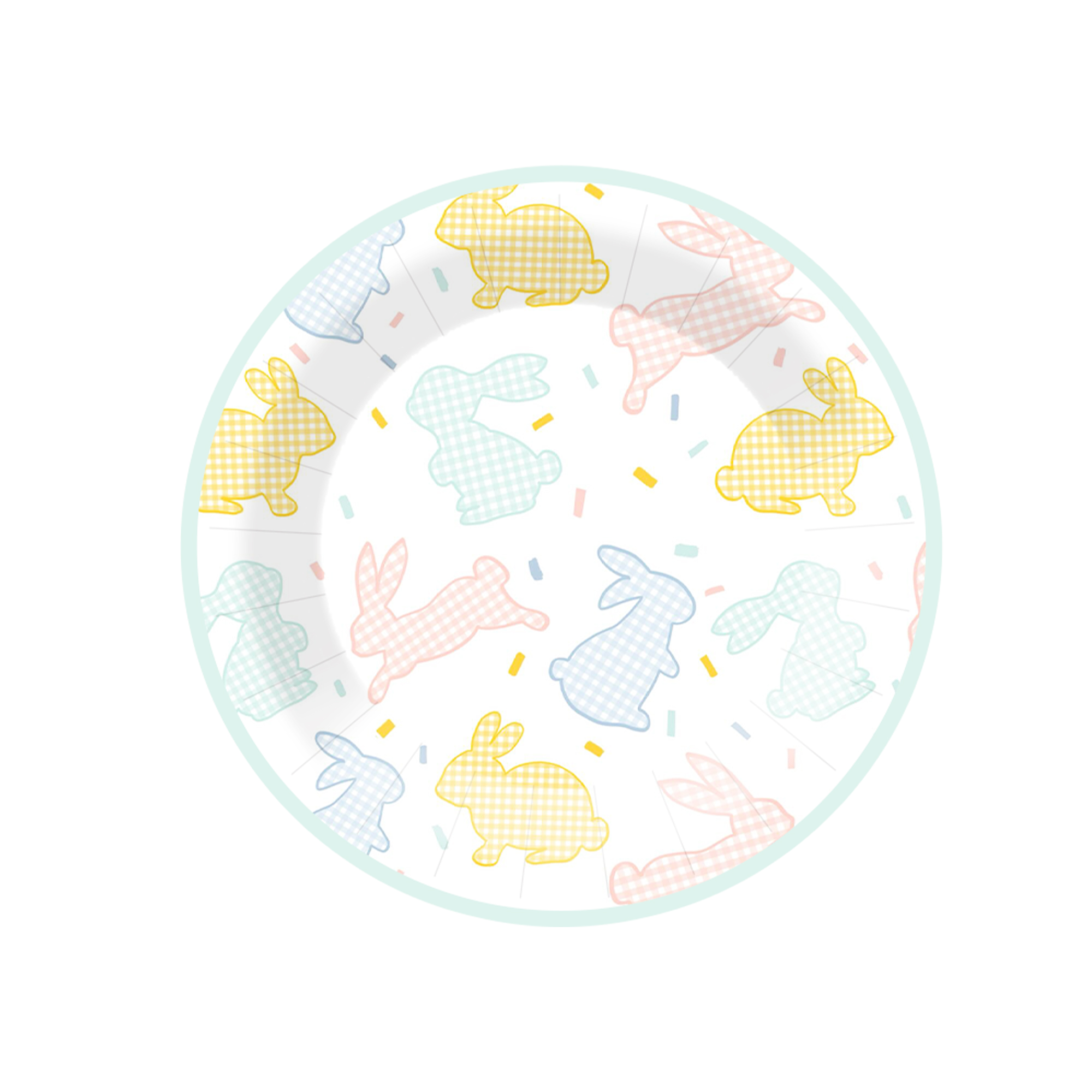 Easter Theme Round Shape Dessert Plate