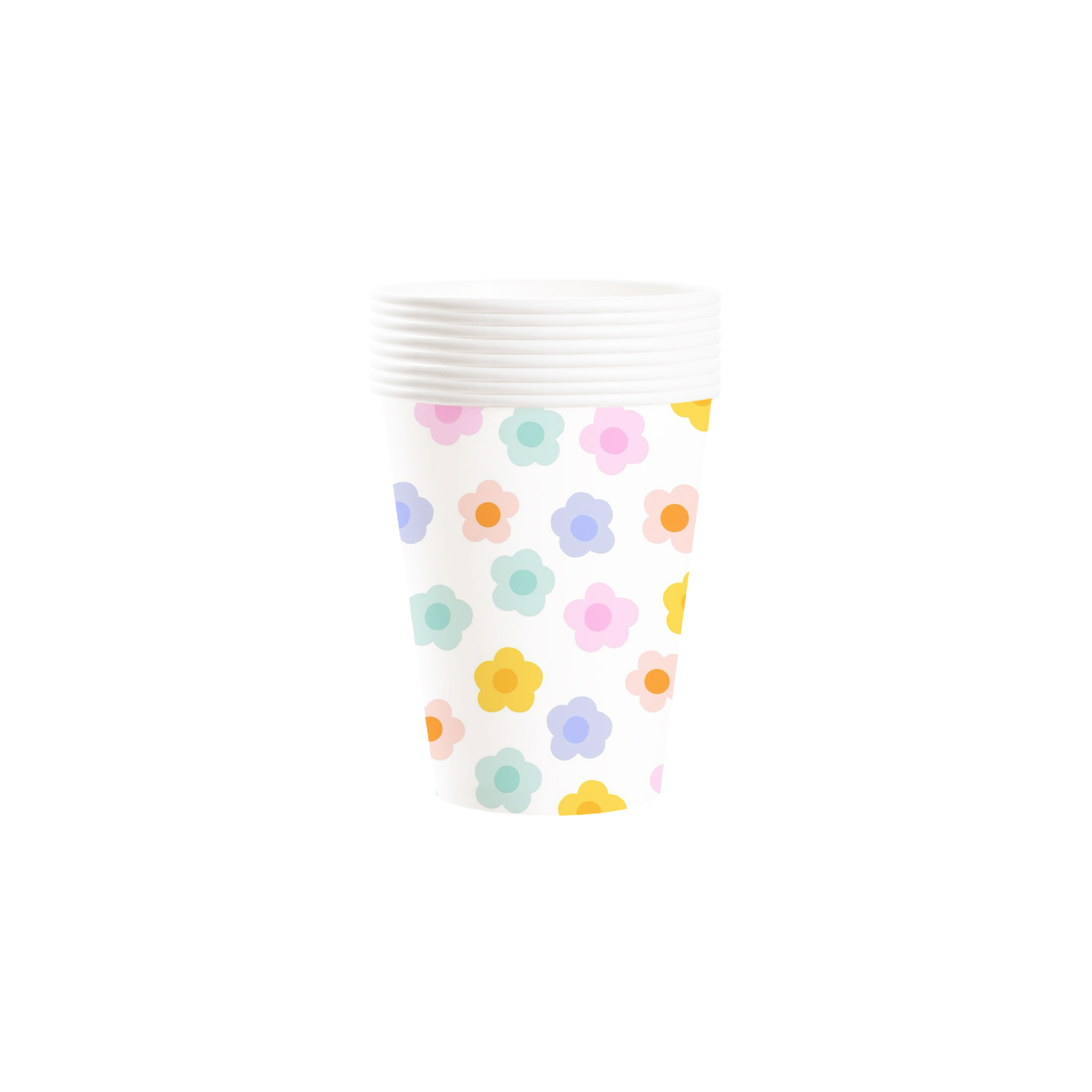 Floral Theme with Flowers Paper Cup