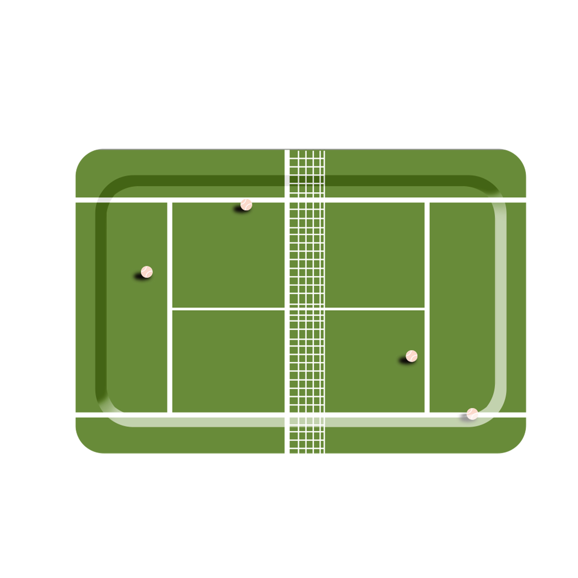 Sports Theme Dark Green Background Tennis Pattern Square 10.5 inch Plate