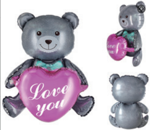 Children Theme Gray Little Bear Latex Balloon
