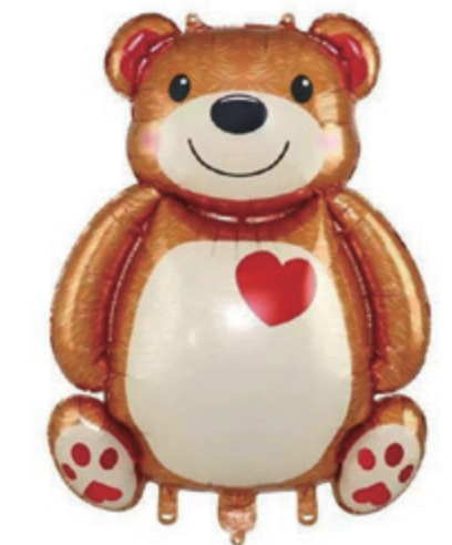 Children Theme Teddy Love Bear Foil Balloon