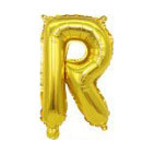 32 inch Gold Letter R Foil Balloon