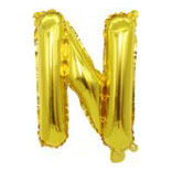 32 inch Gold Letter N Foil Balloon