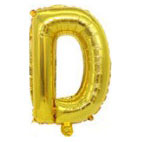 32 inch Gold Letter D Foil Balloon