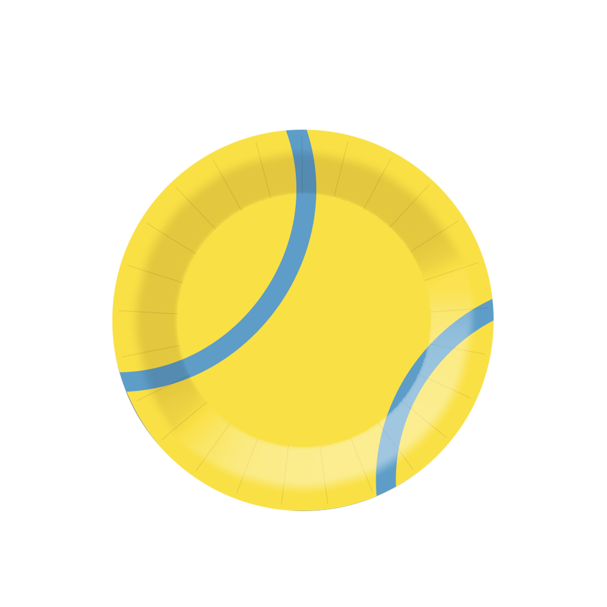 Sport Theme Tennis Pattern 7 inch Plate