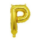 32 inch Gold Letter P Foil Balloon