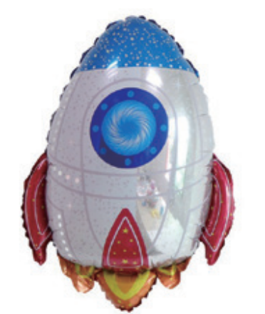 Children Theme Rocket Foil Balloon