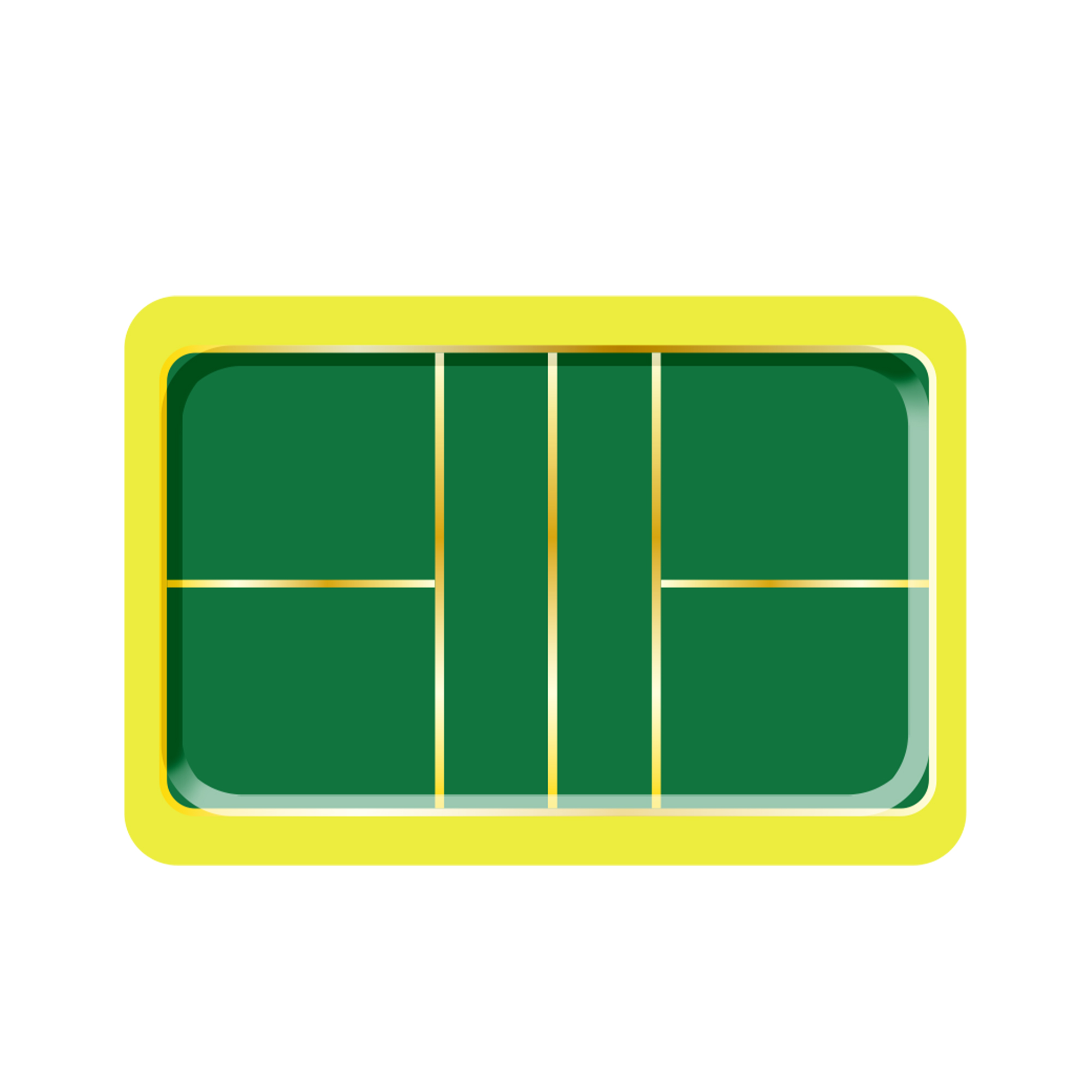 Sports Theme Table Tennis Court Pattern Square 10.5 inch Plate