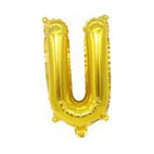 32 inch Gold Letter U Foil Balloon