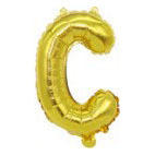 32 inch Gold Letter C Foil Balloon