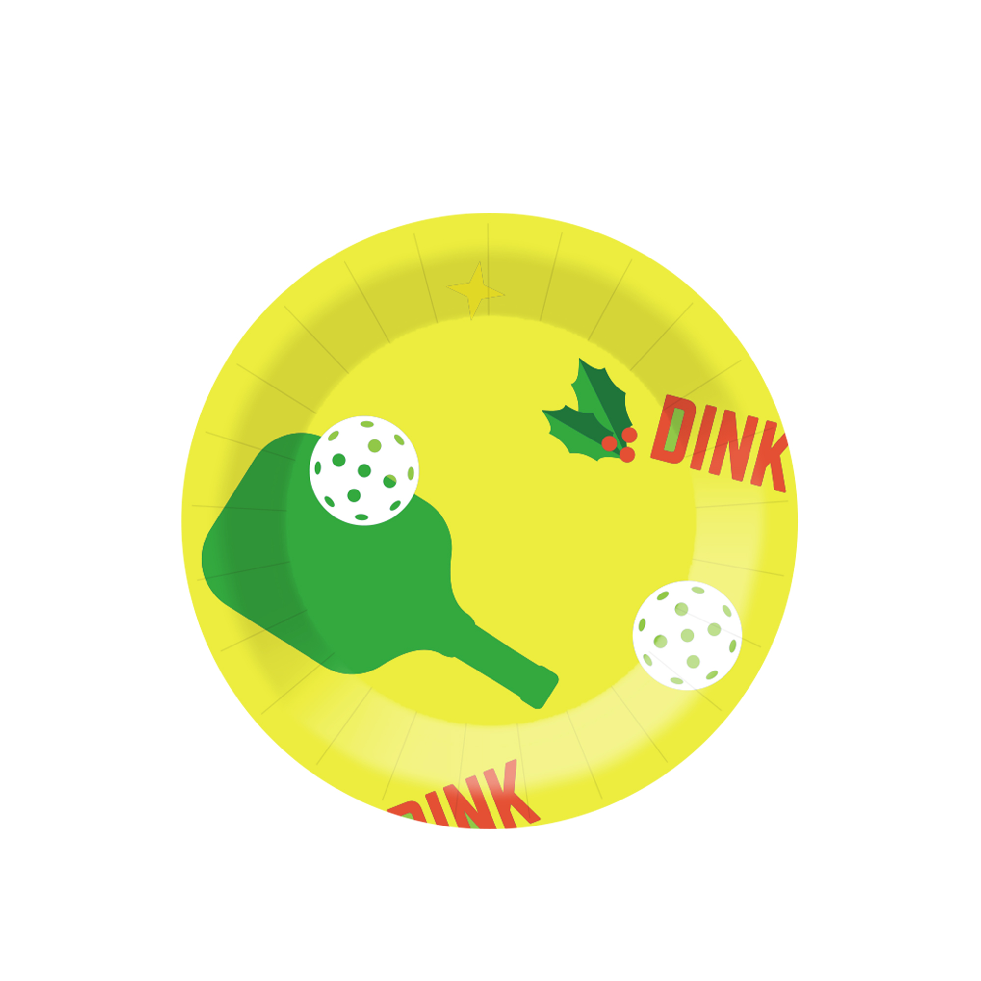 Sport Theme Table Tennis Pattern 7 inch Plate