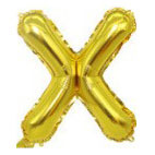 32 inch Gold Letter X Foil Balloon