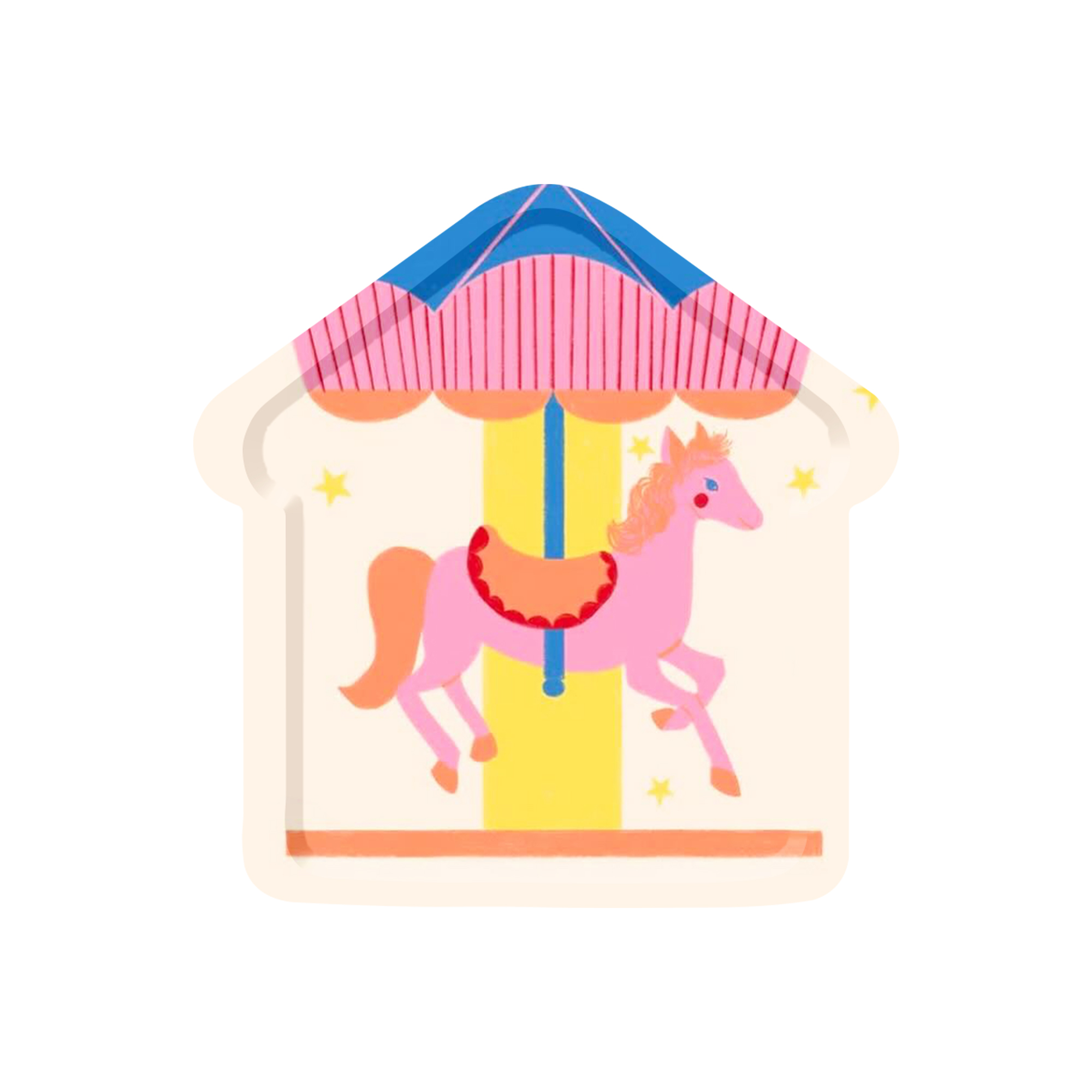 Circus Theme House Die-Cut Line Plate