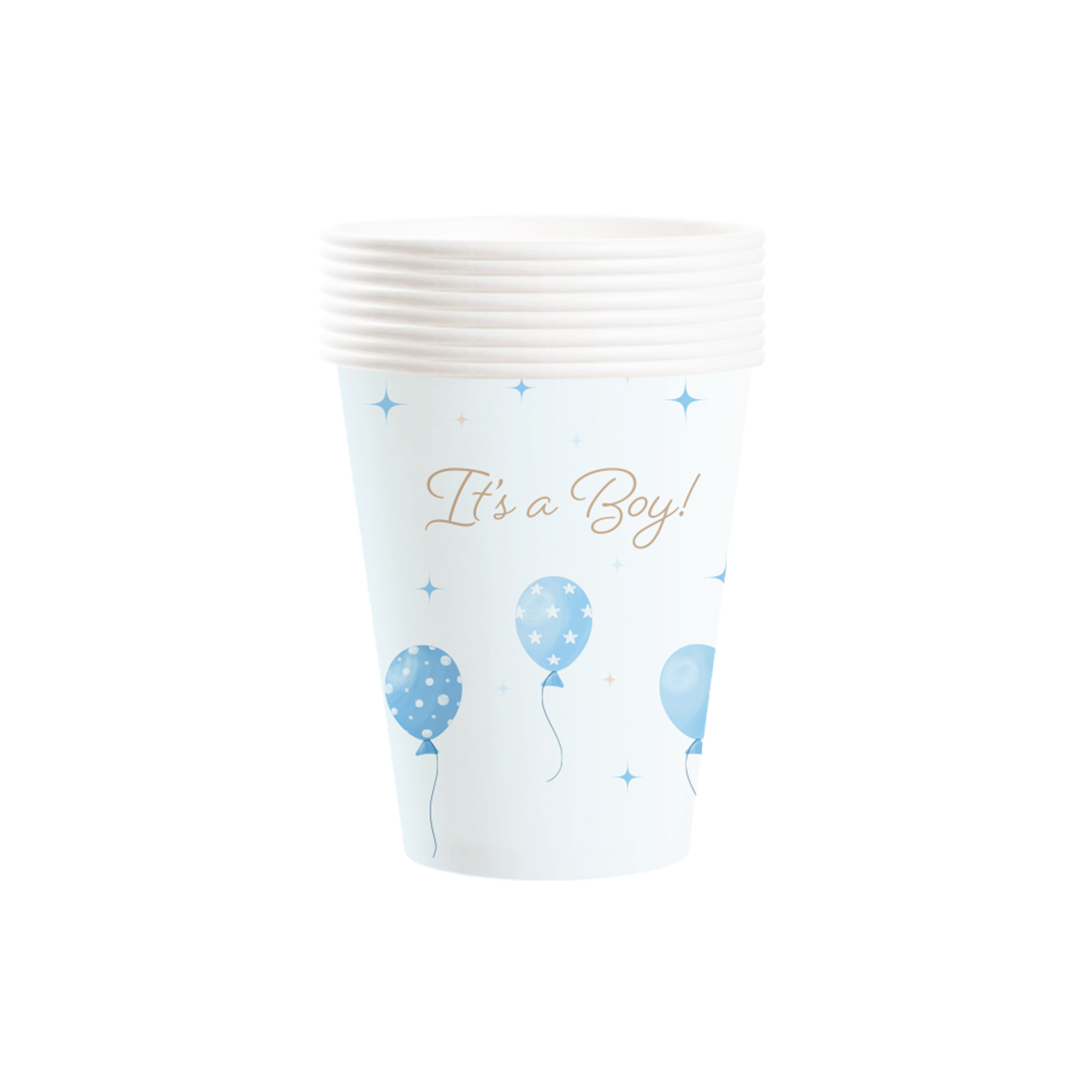 Baby Shower Theme Light Blue Background Blue Balloon Pattern 9oz Cup