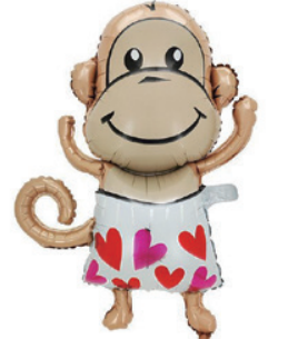 Children Theme Monkey Foil Balloon