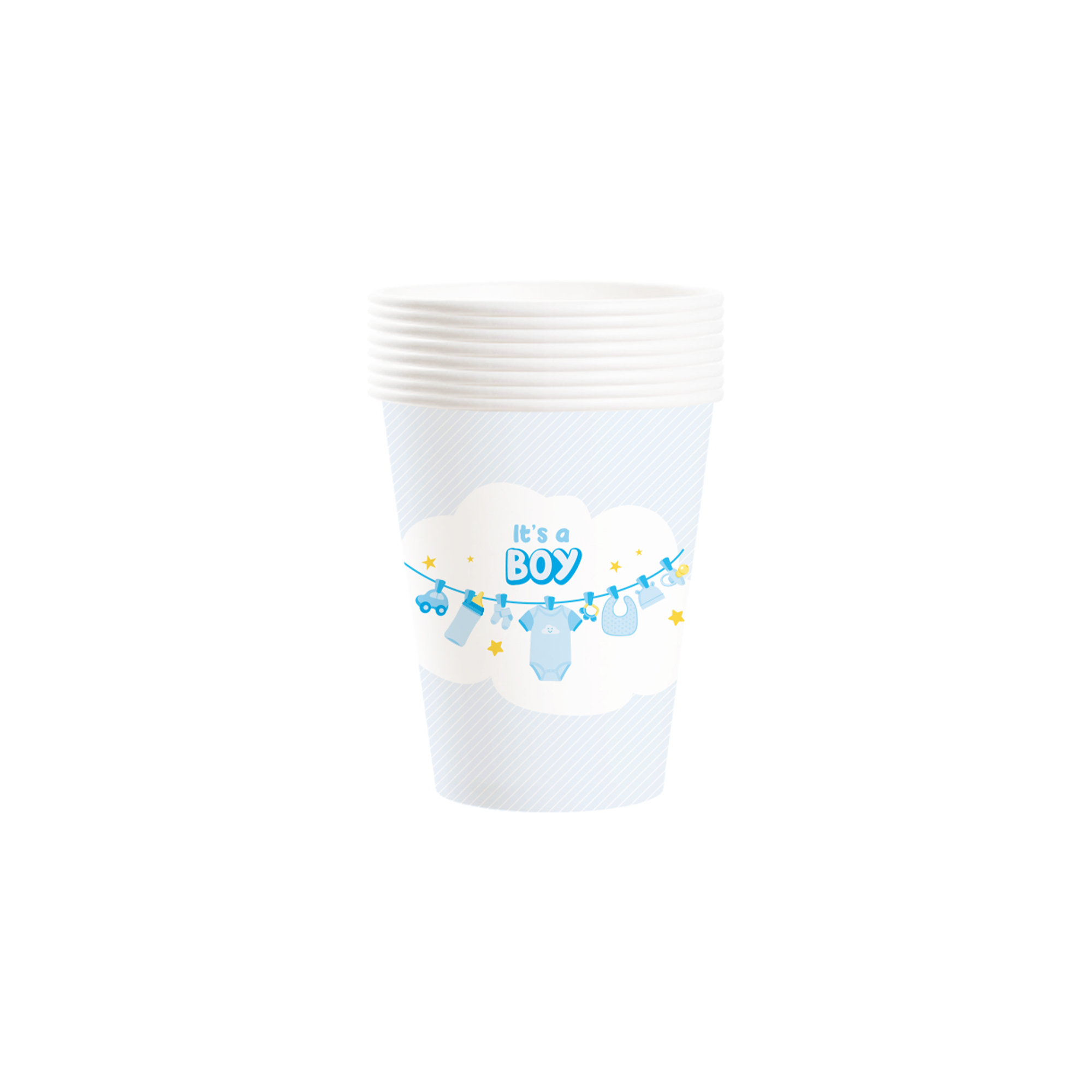 Baby Shower Theme Light Blue Background Blue Baby T-shirt Pattern 9oz Cup