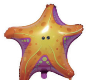 Children Theme Starfish Foil Balloon