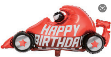 Children Theme Red Supersonic Racing Car Foil Balloon