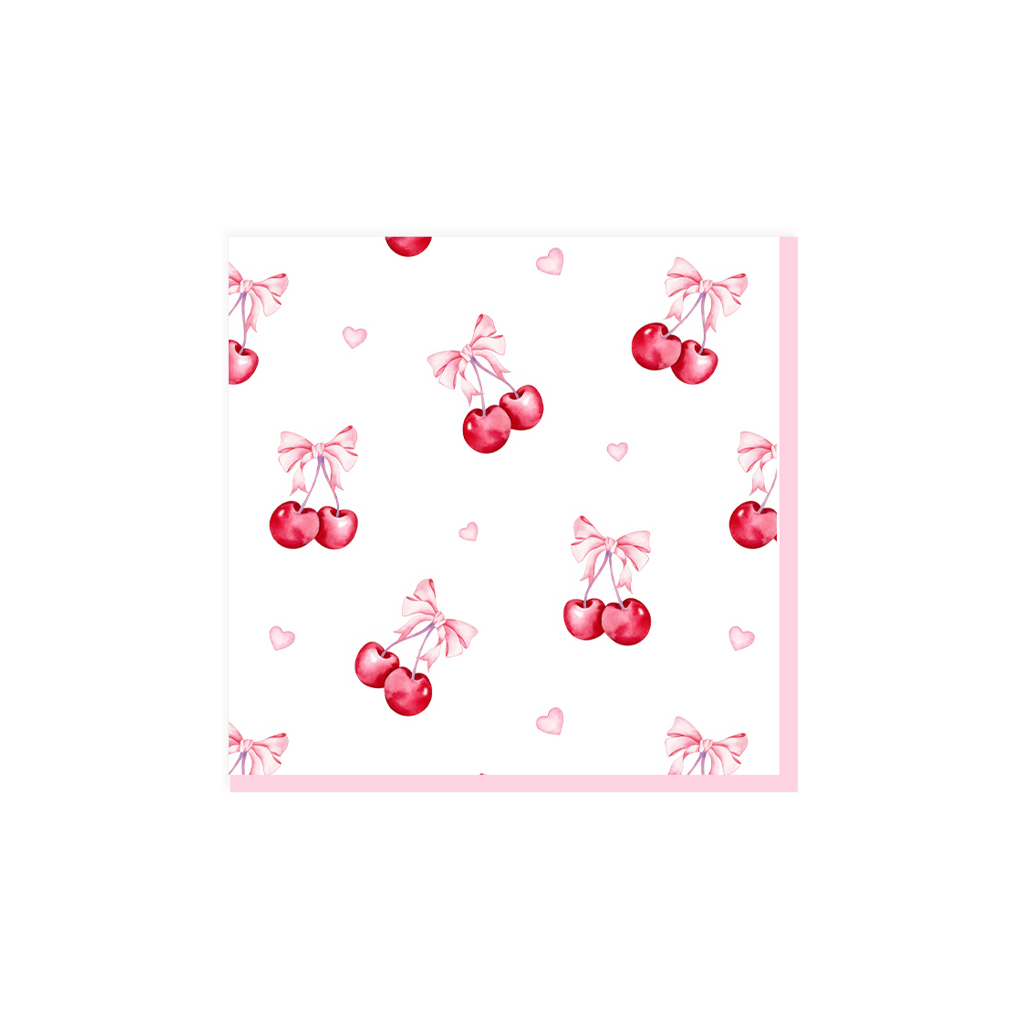 Fruit Theme Pink Cherry Napkin