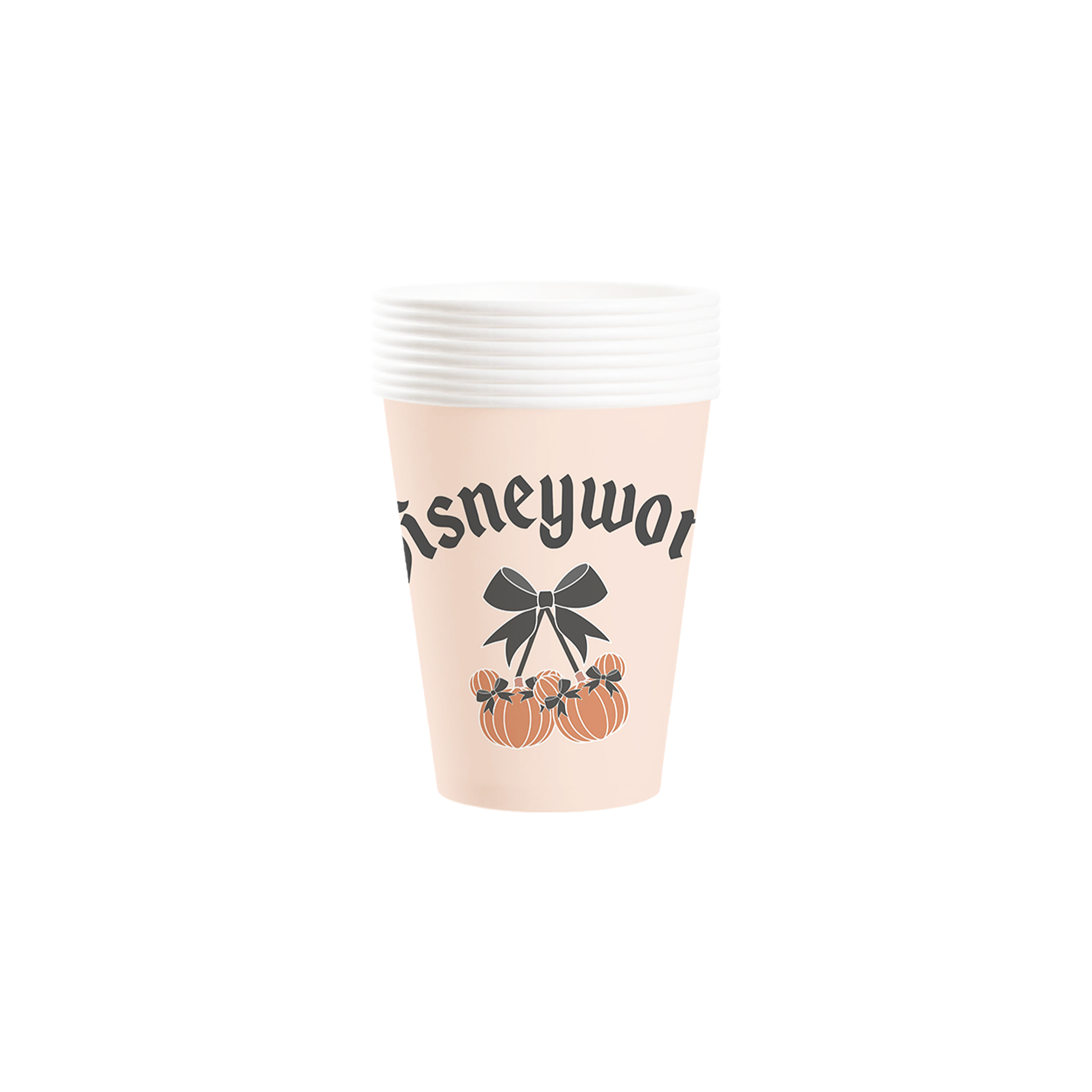 Halloween Theme Orange Background Pumpkin Bow Pattern 9oz Cup