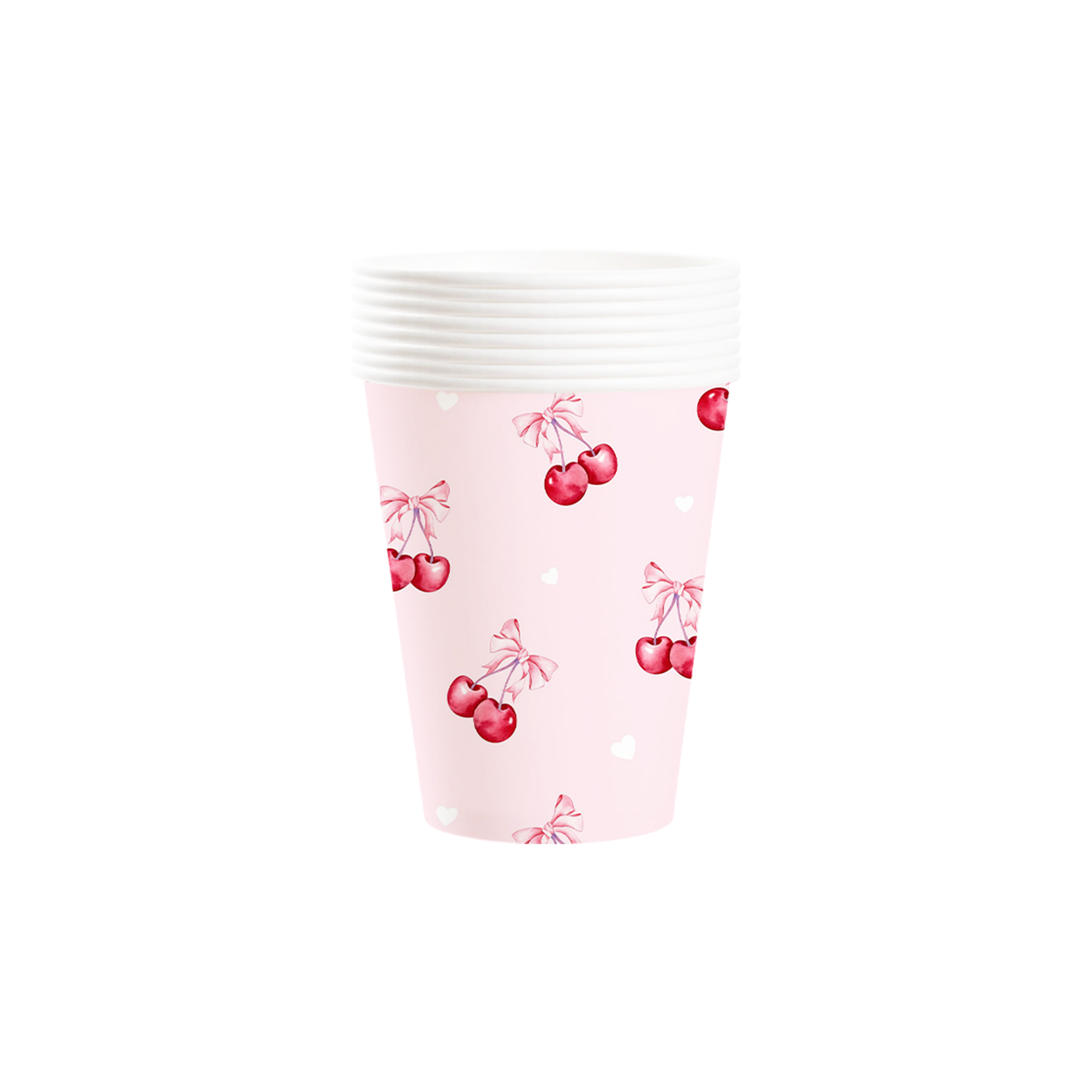 Fruit Theme Pink Cherry Paper Cup