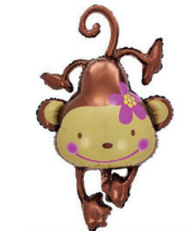 Children Theme Monkey Foil Balloon