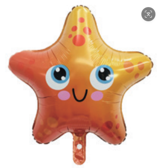 Children Theme Starfish Foil Balloon