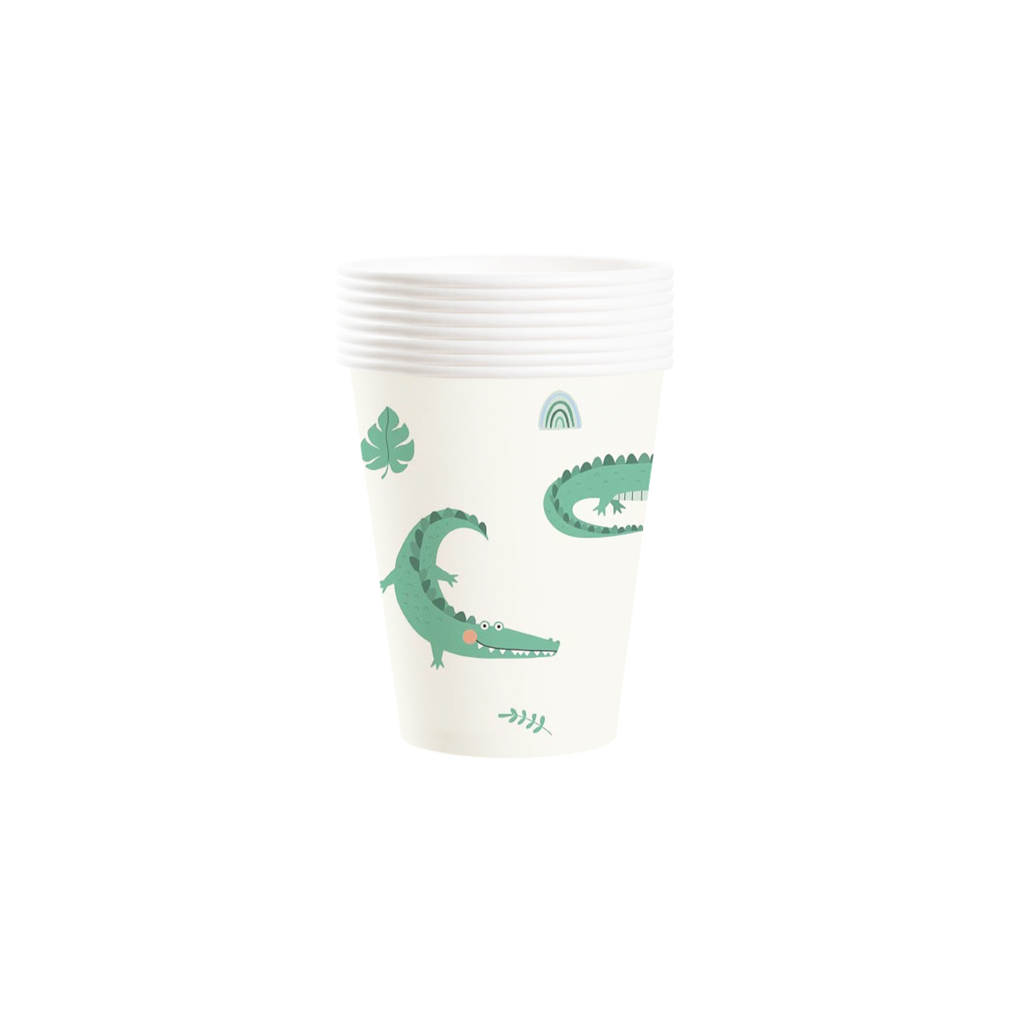 Animal Theme Beige Background Dinosaur Pattern 9oz Cup
