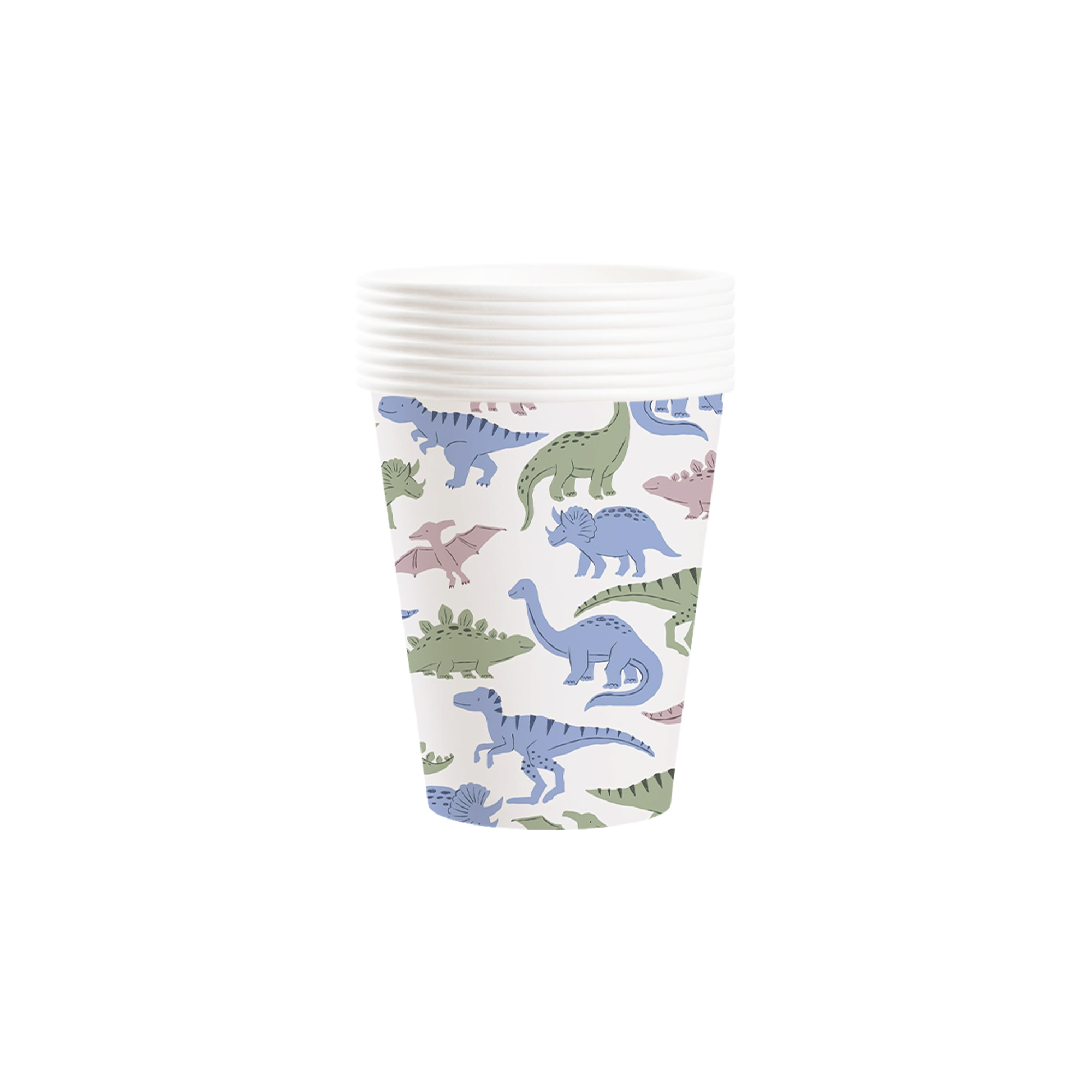 Animal Theme Grey Background Colorful Dinosaur Pattern 9oz Cup