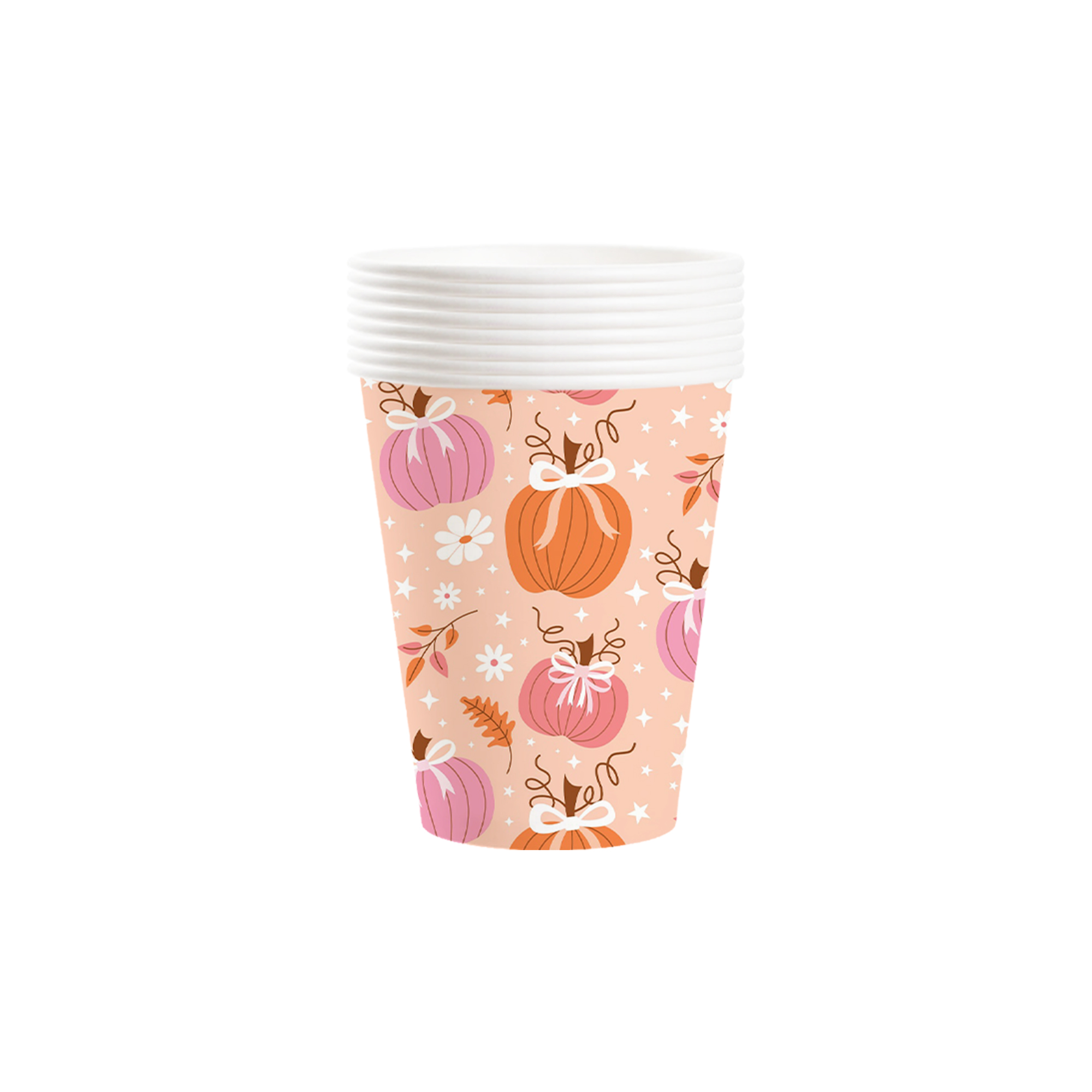Halloween Theme Orange Background Bow Pumpkin Pattern 9oz Cup