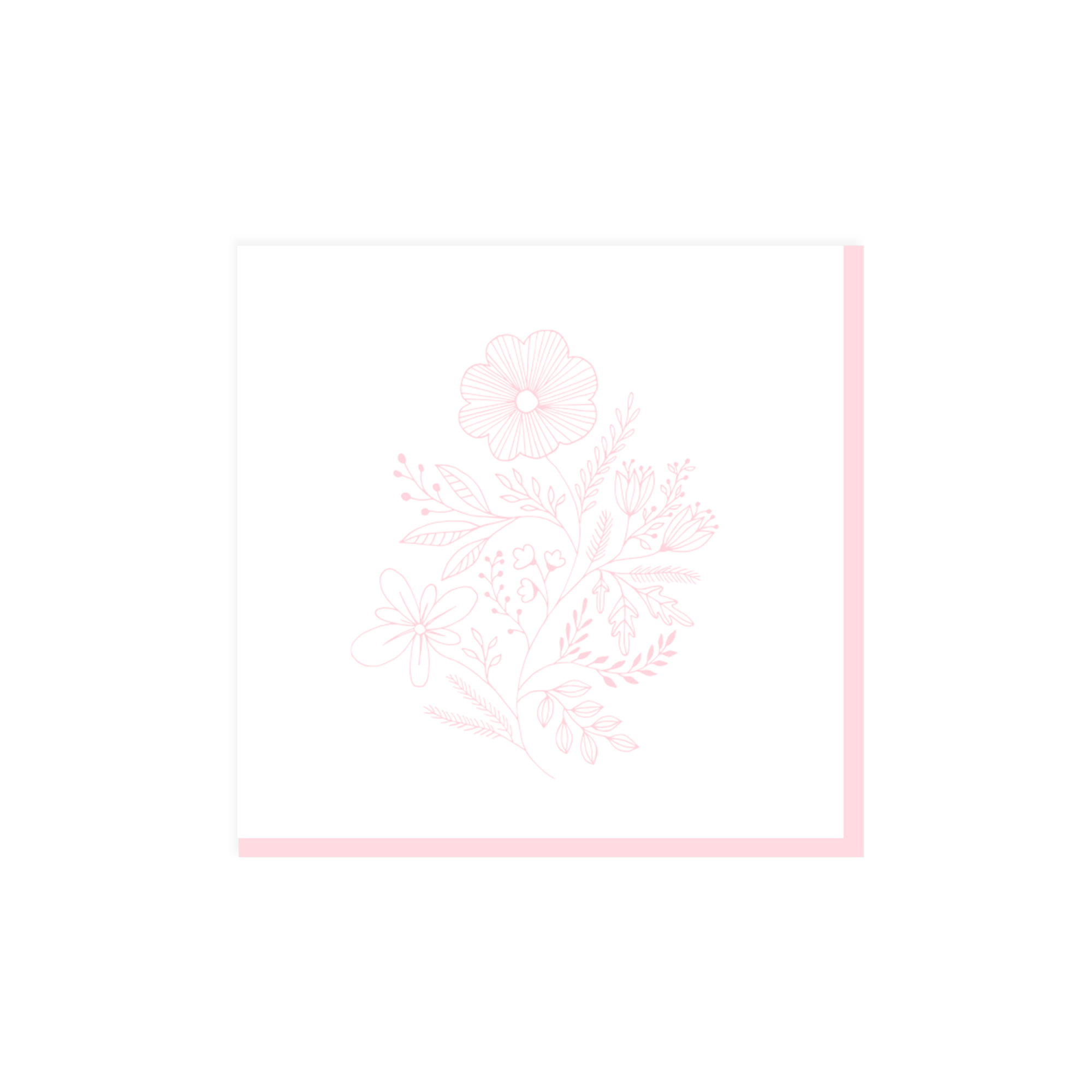 Floral Theme with Pink Flower Napkin