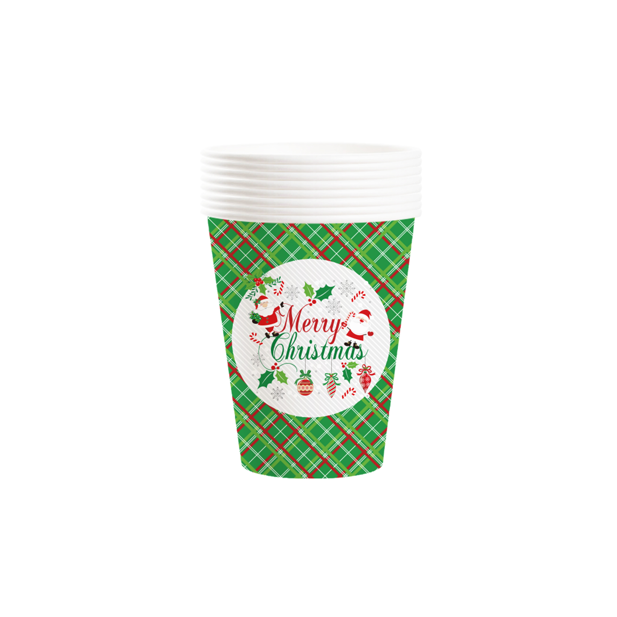 Christmas Theme Green Diamond Background Gift Pattern 9oz Cup