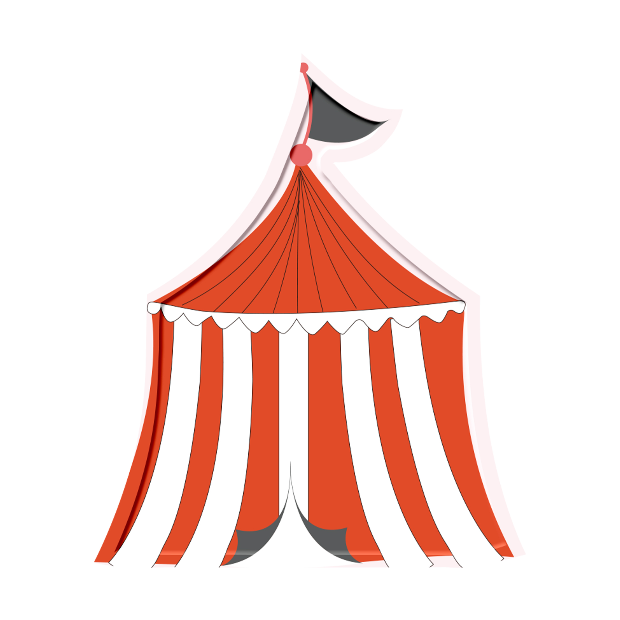 Circus Theme Tent Die Cut Line Dinner Plate