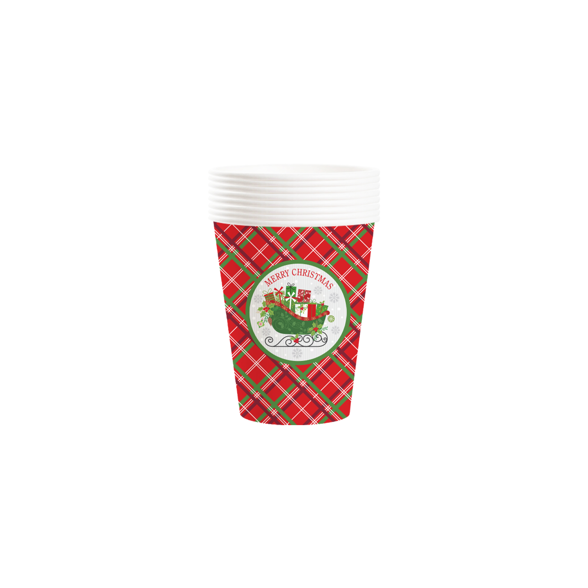 Christmas Theme Red Diamond Background Gift Pattern 9oz Cup