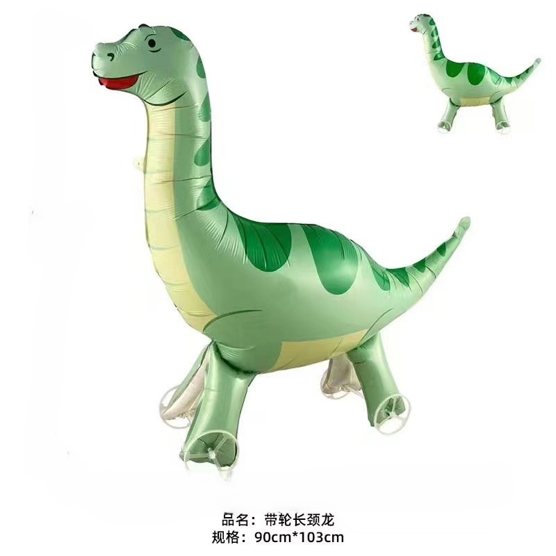 Animal Series Wheel Series Tanystropheus Shape Aluminum Film Balloon