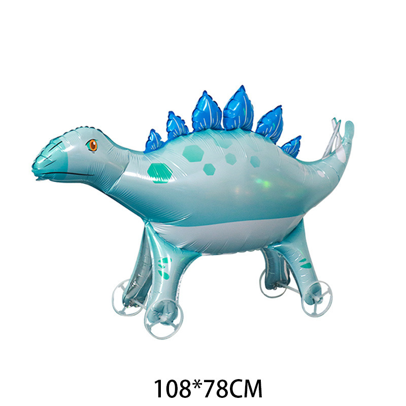 Animal Series Wheel Series Stegosaurus Shape Aluminum Film Balloon